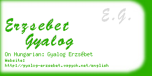 erzsebet gyalog business card