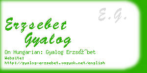 erzsebet gyalog business card